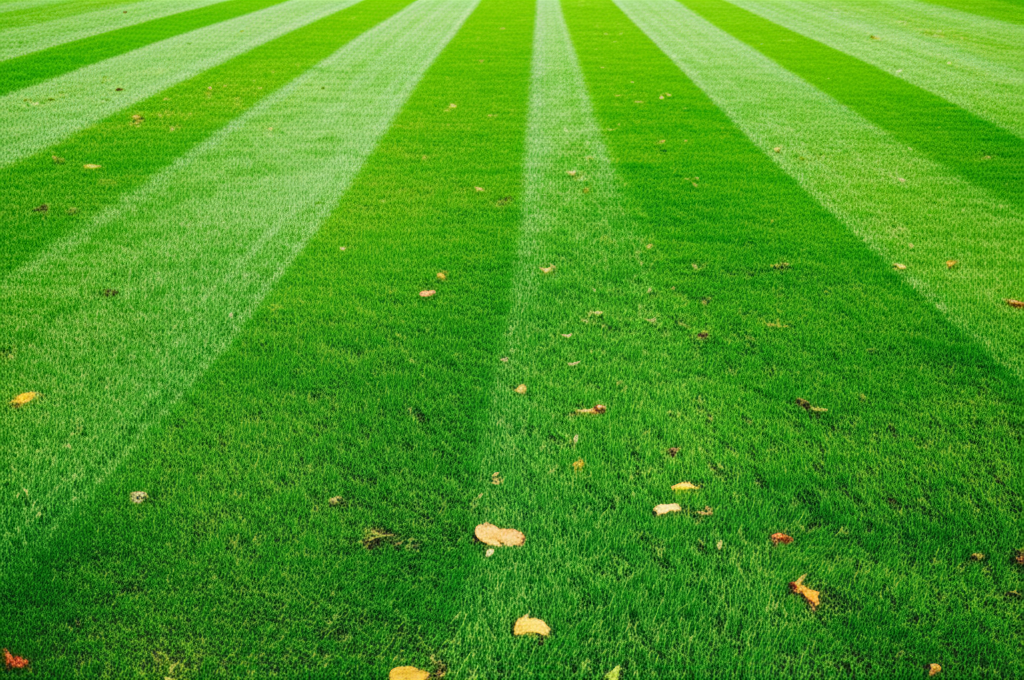 Lush green lawn maintained by professional lawn care services