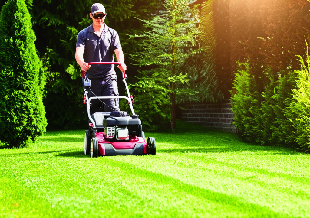 Professional lawn mowing service